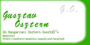 gusztav osztern business card